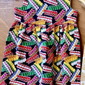 Girls Sleeveless Dress, Christmas Candy Pattern