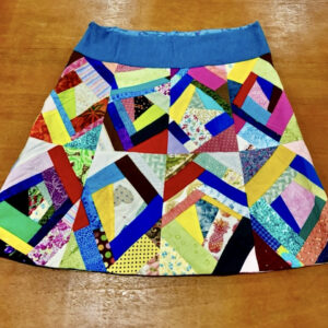 Women’s Patchwork A-Line Skirt – w/ Lining