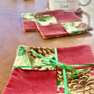 Holiday Fabric Coasters – Set of 4