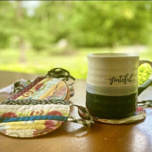 Handmade Fabric Coasters – Set of 4