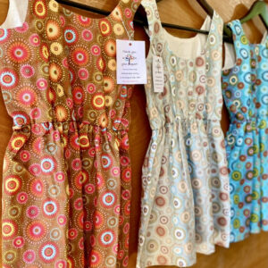 Girl’s Summer Dress, Low Back Neckline, Elastic Waist